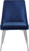 Navy velvet dining chair / chrome base by Meridian additional picture 5
