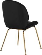 Black velvet dining chair w/ golden legs by Meridian additional picture 3