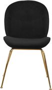 Black velvet dining chair w/ golden legs by Meridian additional picture 4