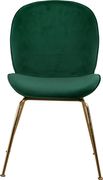 Green velvet dining chair w/ golden legs by Meridian additional picture 3