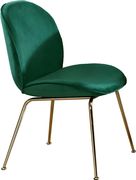 Green velvet dining chair w/ golden legs by Meridian additional picture 4