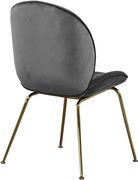 Gray velvet dining chair w/ golden legs by Meridian additional picture 2