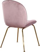 Pink velvet dining chair w/ golden legs by Meridian additional picture 2