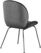 Gray velvet / chrome legs modern dining chair by Meridian additional picture 2