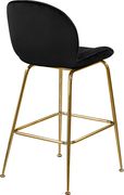 Elegant black velvet bar stool w/ golden base by Meridian additional picture 3