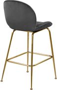 Elegant gray velvet bar stool w/ golden base by Meridian additional picture 3