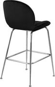 Black velvet bar stool w/ chrome base by Meridian additional picture 3