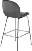 Gray velvet bar stool w/ chrome base by Meridian additional picture 3