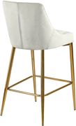 Cream velvet bar stool w/ golden metal base additional photo 4 of 4