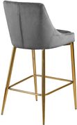 Gray velvet bar stool w/ golden metal base by Meridian additional picture 2