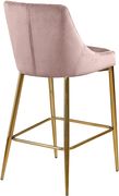 Pink velvet bar stool w/ golden metal base by Meridian additional picture 2