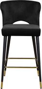 Black velvet bar stool by Meridian additional picture 4