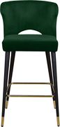 Green velvet bar stool by Meridian additional picture 4