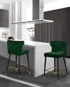 Green velvet bar stool by Meridian additional picture 5