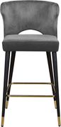 Gray velvet bar stool by Meridian additional picture 4