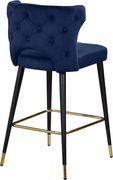 Navy velvet bar stool additional photo 4 of 4