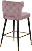 Pink velvet bar stool additional photo 2 of 4