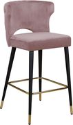 Pink velvet bar stool by Meridian additional picture 3