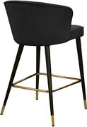 Black velvet modern bar stool by Meridian additional picture 3
