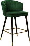 Green velvet modern bar stool by Meridian additional picture 2