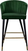 Green velvet modern bar stool by Meridian additional picture 4