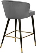 Gray velvet modern bar stool by Meridian additional picture 2