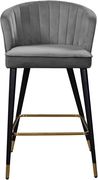 Gray velvet modern bar stool by Meridian additional picture 4