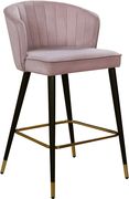 Pink velvet modern bar stool by Meridian additional picture 2