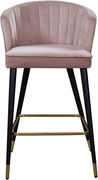 Pink velvet modern bar stool by Meridian additional picture 4