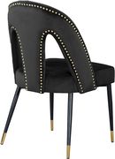 Black velvet dining chair w/ nailhead trim by Meridian additional picture 2
