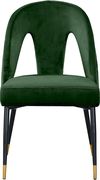 Green velvet dining chair w/ nailhead trim by Meridian additional picture 4