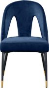 Navy velvet dining chair w/ nailhead trim by Meridian additional picture 4