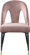 Pink velvet dining chair w/ nailhead trim by Meridian additional picture 4