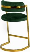 Green velvet / gold metal frame bar stool by Meridian additional picture 3