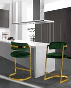 Green velvet / gold metal frame bar stool by Meridian additional picture 5