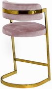 Pink velvet / gold metal frame bar stool by Meridian additional picture 3