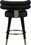 Round bar stool w/ golden ring and golden cap design by Meridian additional picture 3