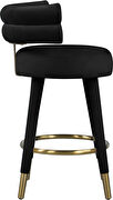 Round bar stool w/ golden ring and golden cap design additional photo 4 of 7