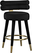 Round bar stool w/ golden ring and golden cap design additional photo 5 of 7