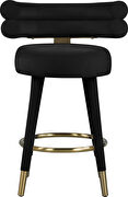 Round bar stool w/ golden ring and golden cap design by Meridian additional picture 6