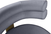 Round bar stool w/ golden ring and golden cap design additional photo 3 of 7