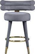 Round bar stool w/ golden ring and golden cap design by Meridian additional picture 4