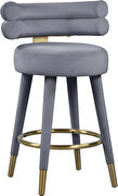 Round bar stool w/ golden ring and golden cap design by Meridian additional picture 5