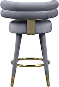 Round bar stool w/ golden ring and golden cap design by Meridian additional picture 7
