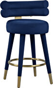 Round bar stool w/ golden ring and golden cap design by Meridian additional picture 2
