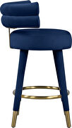 Round bar stool w/ golden ring and golden cap design by Meridian additional picture 5