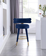 Round bar stool w/ golden ring and golden cap design by Meridian additional picture 8