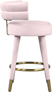 Round bar stool w/ golden ring and golden cap design by Meridian additional picture 6