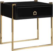 Gold/black contemporary nightstand by Meridian additional picture 2