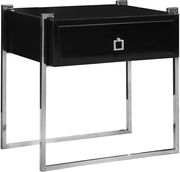 Steel/black contemporary nightstand by Meridian additional picture 2